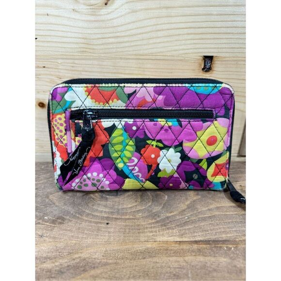 Vera Bradley Va Va Bloom 2012 Women's Floral Multicolor Turn Lock Zip-Around Wal - Picture 7 of 13